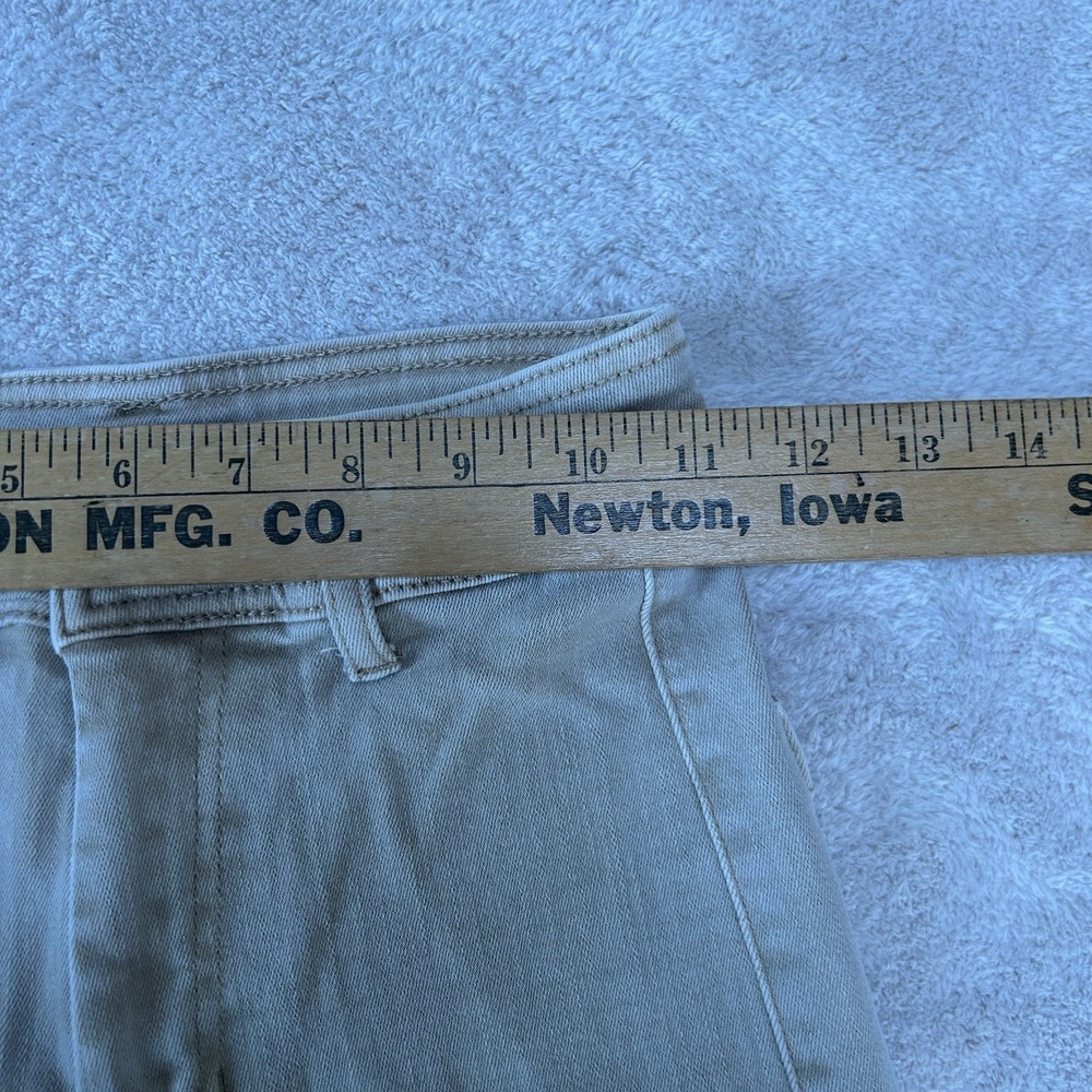 OAT NEW YORK Women's Wide Leg Sailor Jeans Size 24 Beige Flare Raw Hem EUC - Picture 3 of 7